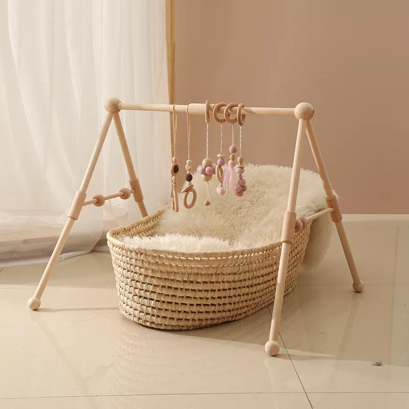 Portique bébé en bois