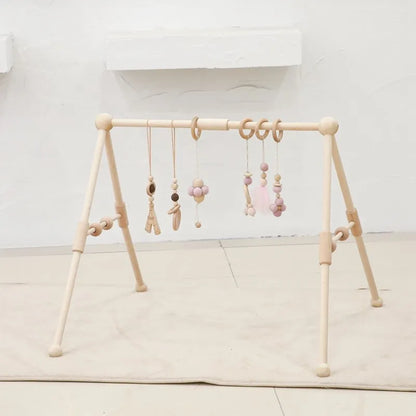 Portique bébé en bois